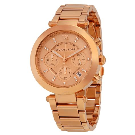 michael kors rose gold watch 42mm|Michael Kors parker chronograph watch.